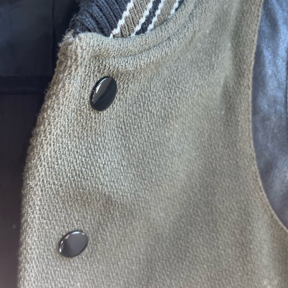 Saint Lauren olive green and black varsity bomber xs/s - Picture 7 of 9